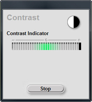 Contrast Indicator popup window
